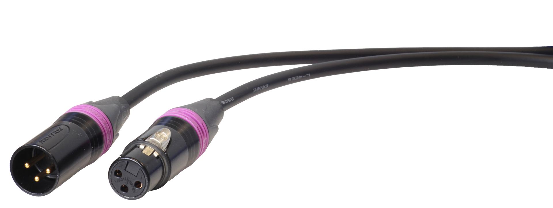 Canare L-4E6S cable, with purple band for subwoofer use